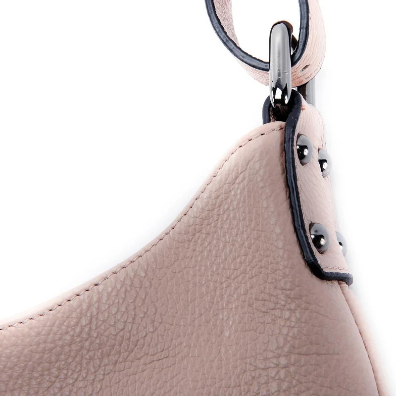 Sac à main cabas en cuir grainé NIKEE Rose intense