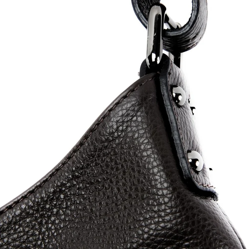 Sac à main cabas en cuir grainé NIKEE Chocolat