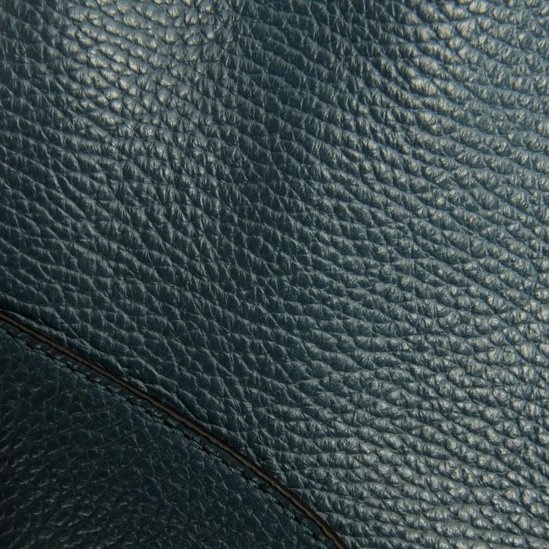 Sac à main cabas en cuir grainé NIKEE Bleu vert canard