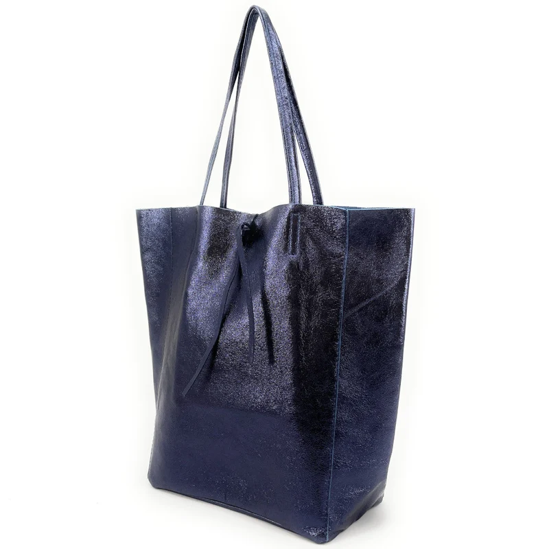 Sac cabas en cuir métallisé NICE Nuit étoilée