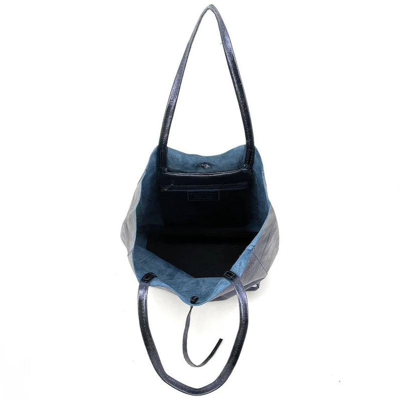 Sac cabas en cuir métallisé NICE Nuit étoilée