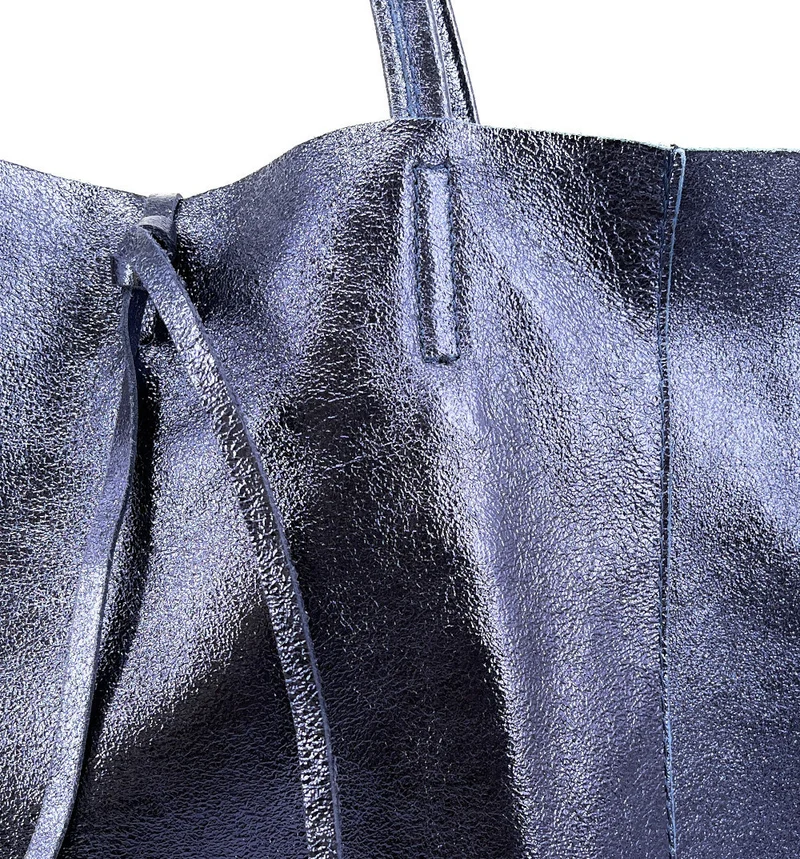 Sac cabas en cuir métallisé NICE Nuit étoilée