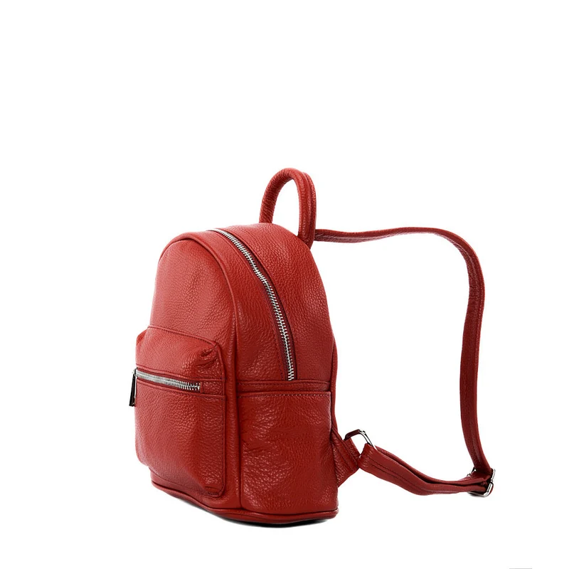 Sac à dos en cuir grainé LITTLE KYOTO Rouge garance
