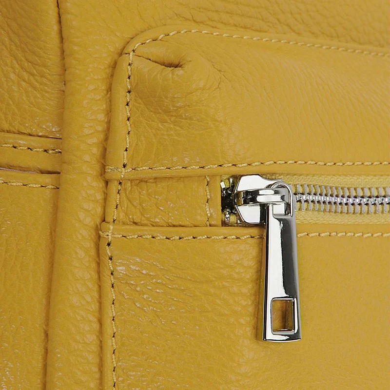 Sac à dos en cuir grainé LITTLE KYOTO Jaune tournesol