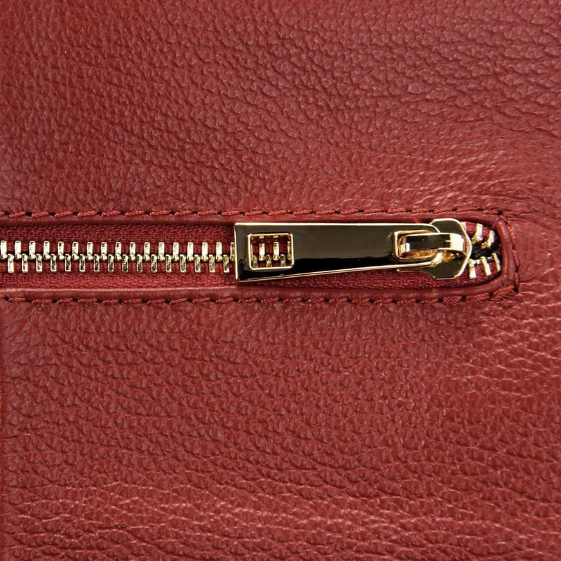 Sac à dos en cuir grainé CORFOU Rouge foncé