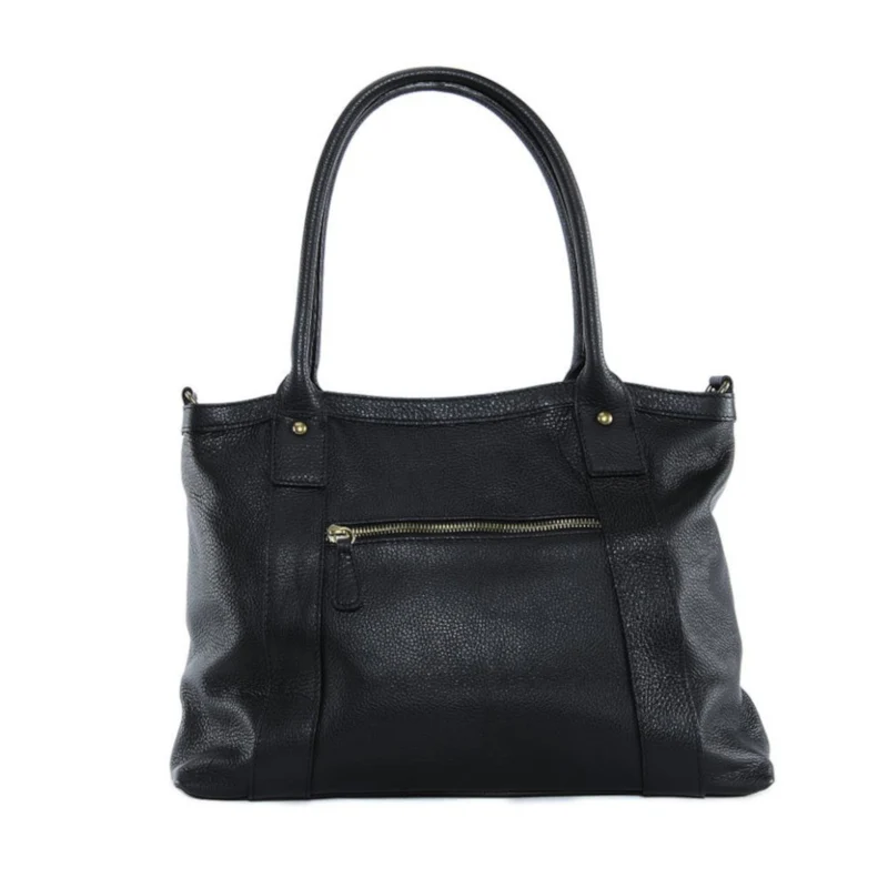 Sac à main en cuir grainé RANGOON Noir