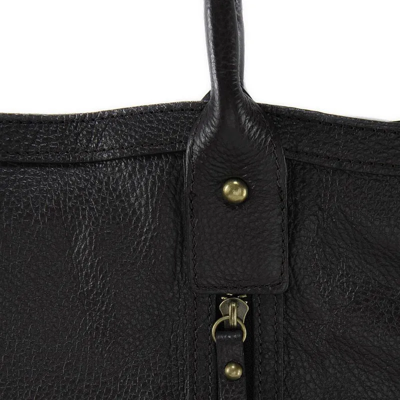 Sac à main en cuir grainé RANGOON Chocolat