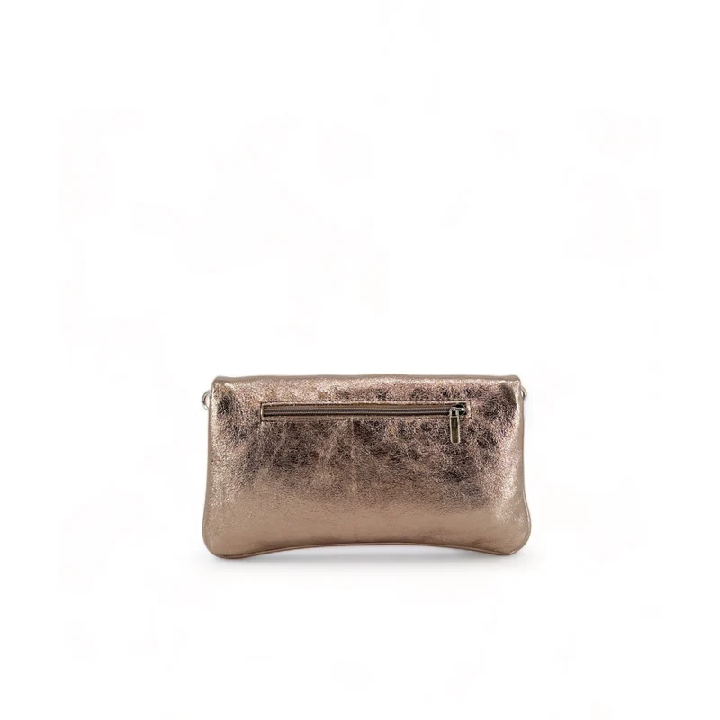 Sac pochette en cuir irisé ROXANE Champagne irisé