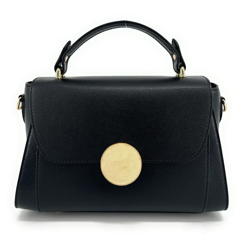 Sac à main en cuir grainé APOLLINE Noir