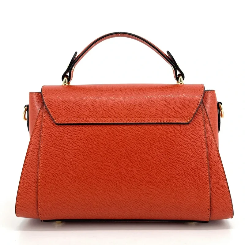 Sac à main en cuir grainé APOLLINE Ambre