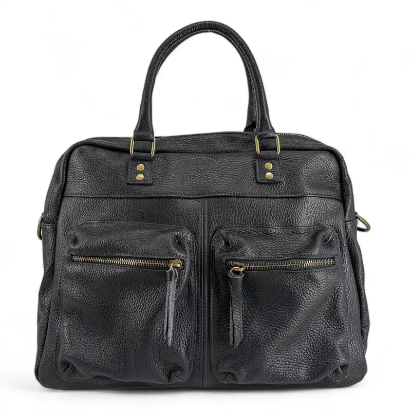 Sac à main en cuir grainé MOSCOU Noir