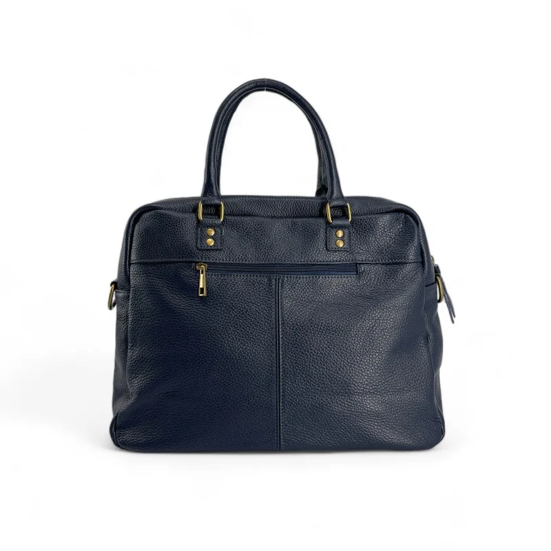 Sac à main en cuir grainé MOSCOU Bleu marine