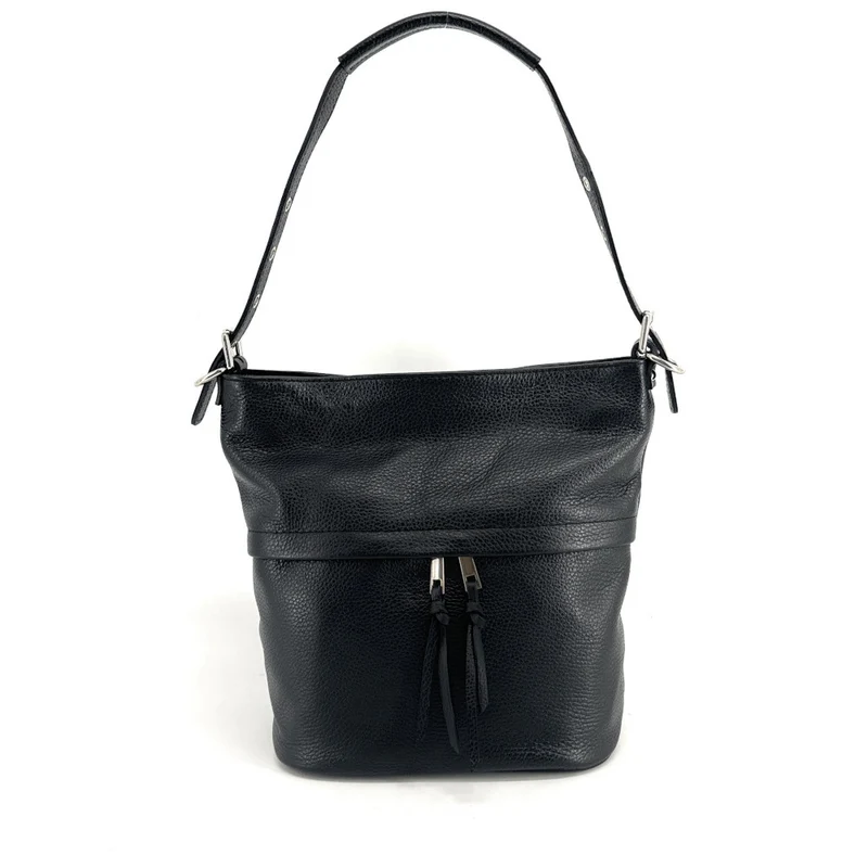 Sac seau en cuir grainé LIVERPOOL Noir