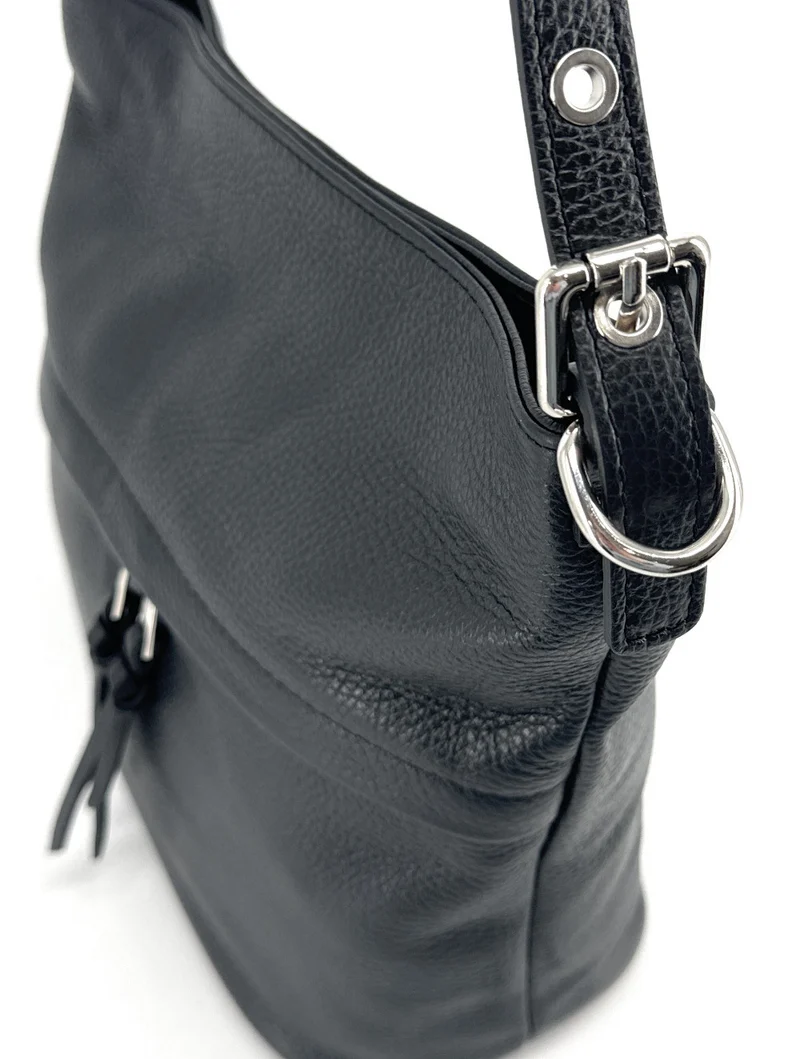 Sac seau en cuir grainé LIVERPOOL Noir