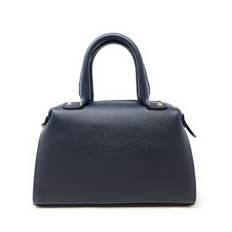 Sac bowling en cuir grainé MAELSTROM Bleu marine