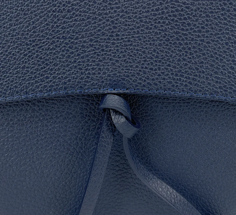 Sac besace en cuir grainé ECLIPSE Bleu marine