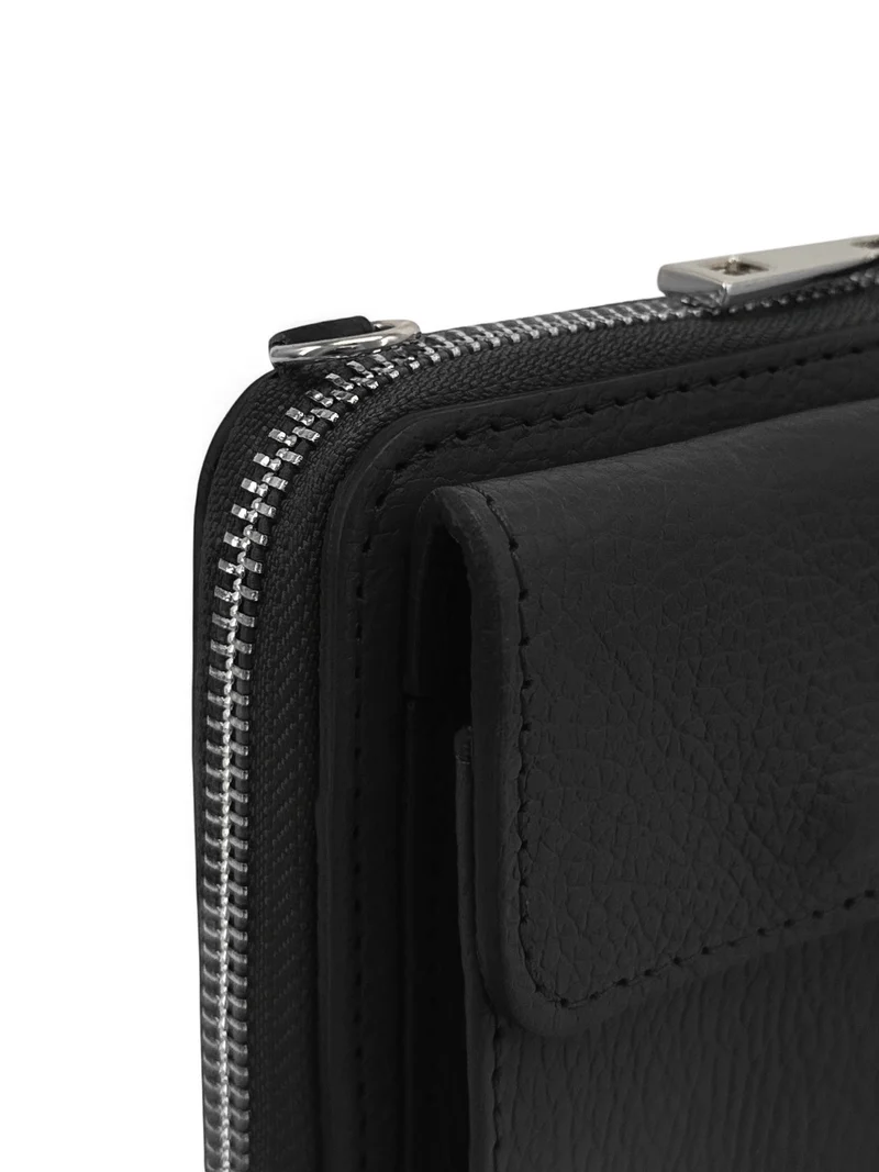 Mini-sac pochette en cuir grainé STREET Noir