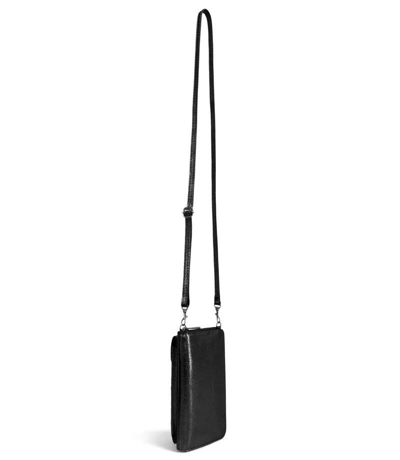 Mini-sac pochette en cuir irisé STREET Noir irisé