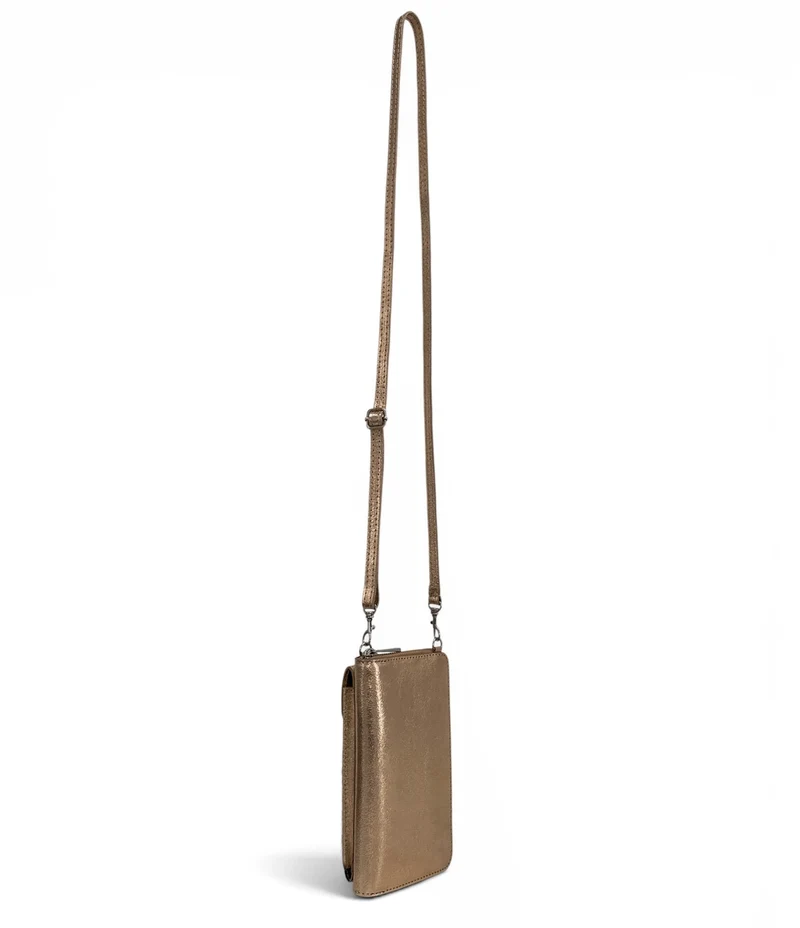 Mini-sac pochette en cuir irisé STREET Champagne irisé