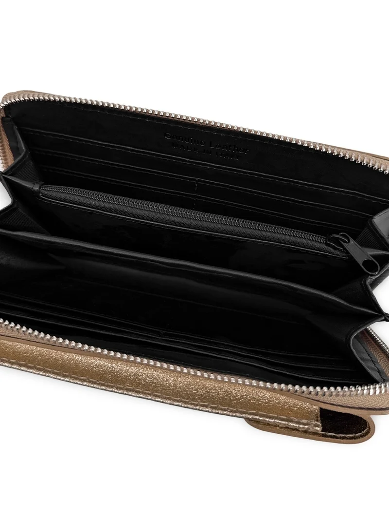 Mini-sac pochette en cuir irisé STREET Champagne irisé