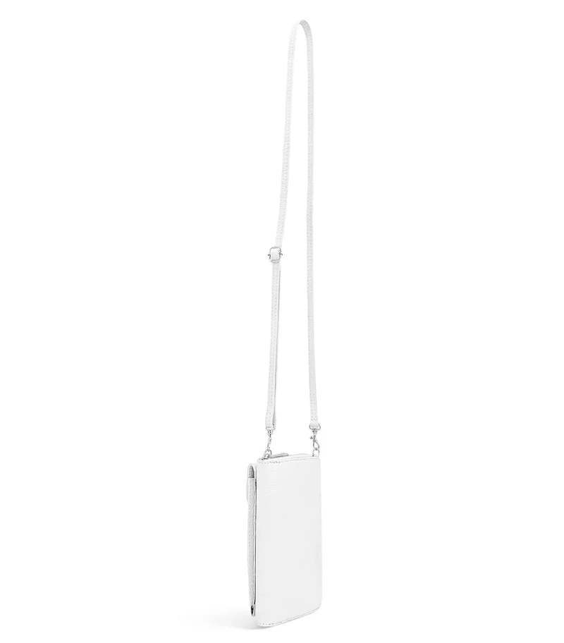 Mini-sac pochette en cuir grainé STREET Blanc