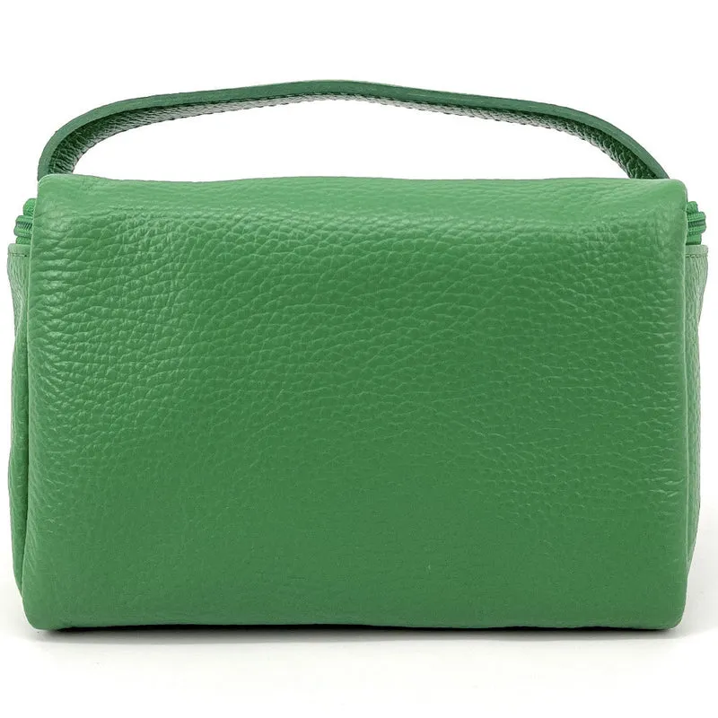 Trousse en cuir grainé VANITY Vert anglais