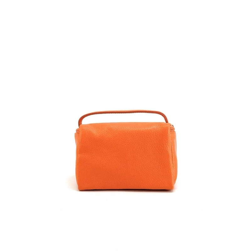 Trousse en cuir grainé VANITY Orange
