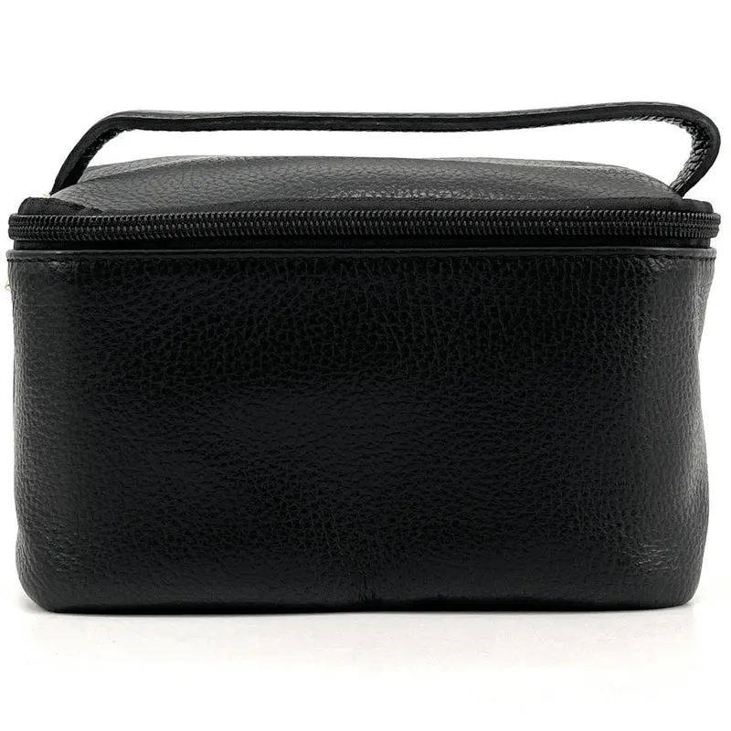 Trousse en cuir grainé VANITY Noir