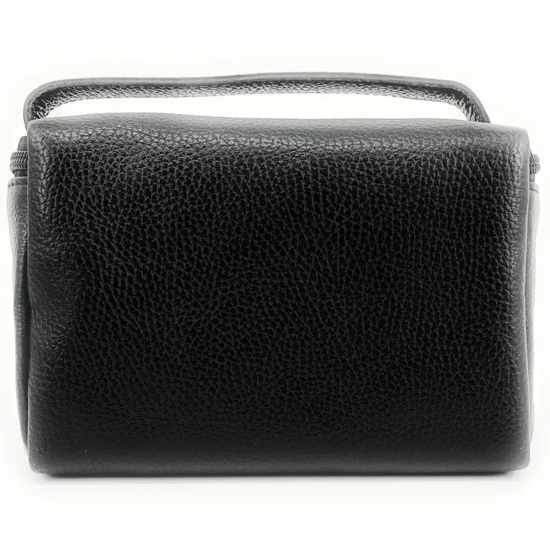 Trousse en cuir grainé VANITY Noir