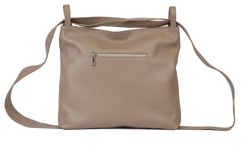 Sac à main convertible en cuir grainé SOHO Taupe clair
