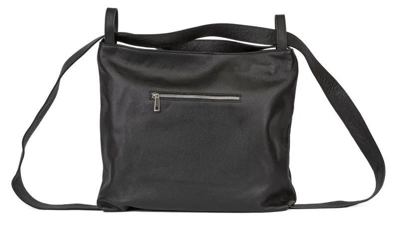 Sac à main convertible en cuir grainé SOHO Noir
