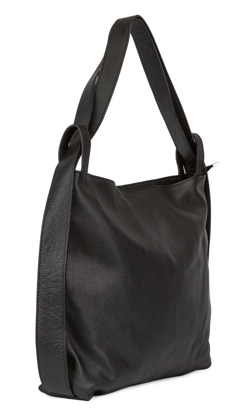 Sac à main convertible en cuir grainé SOHO Noir
