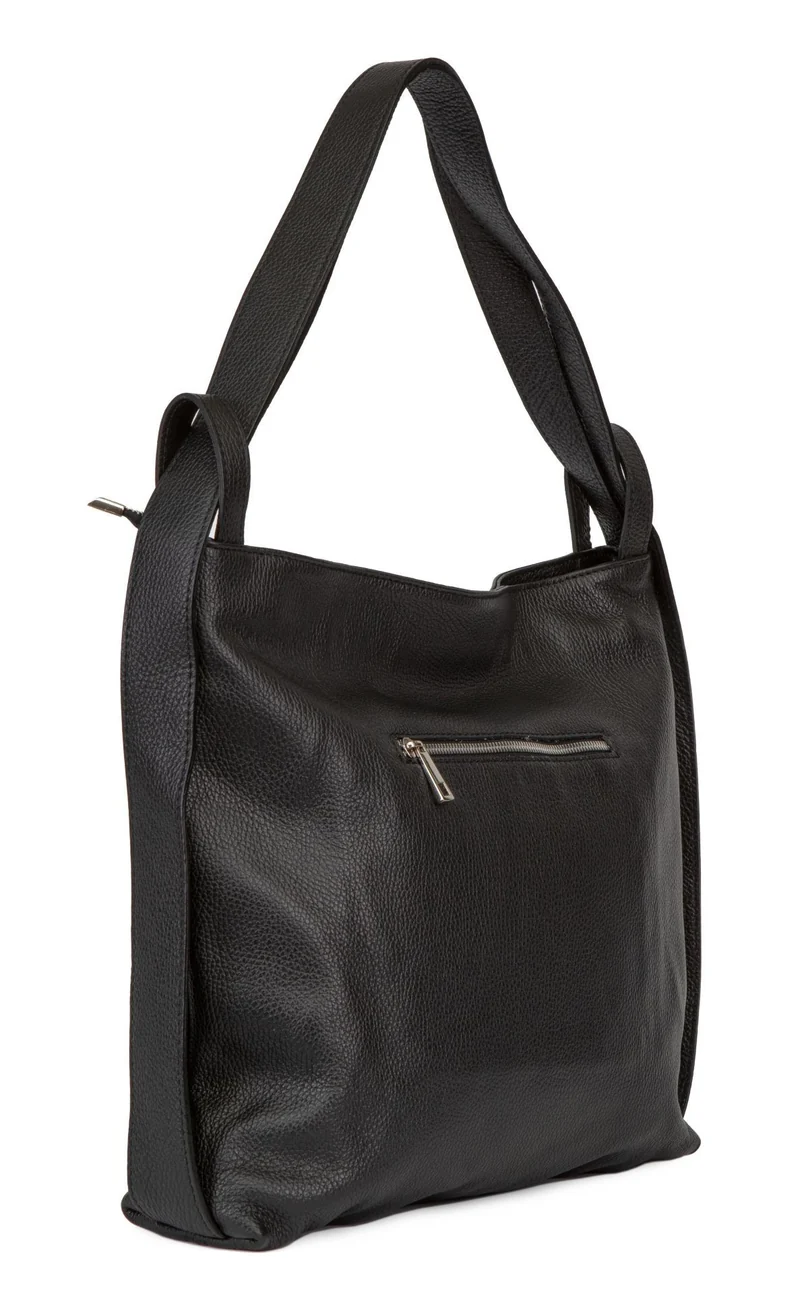 Sac à main convertible en cuir grainé SOHO Noir