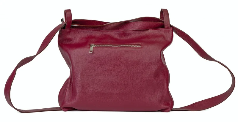 Sac à main convertible en cuir grainé SOHO Bordeaux