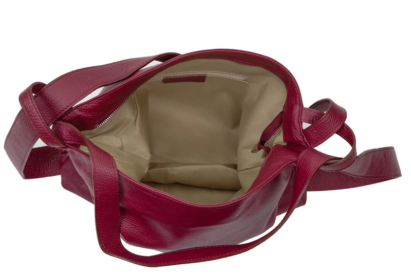 Sac à main convertible en cuir grainé SOHO Bordeaux