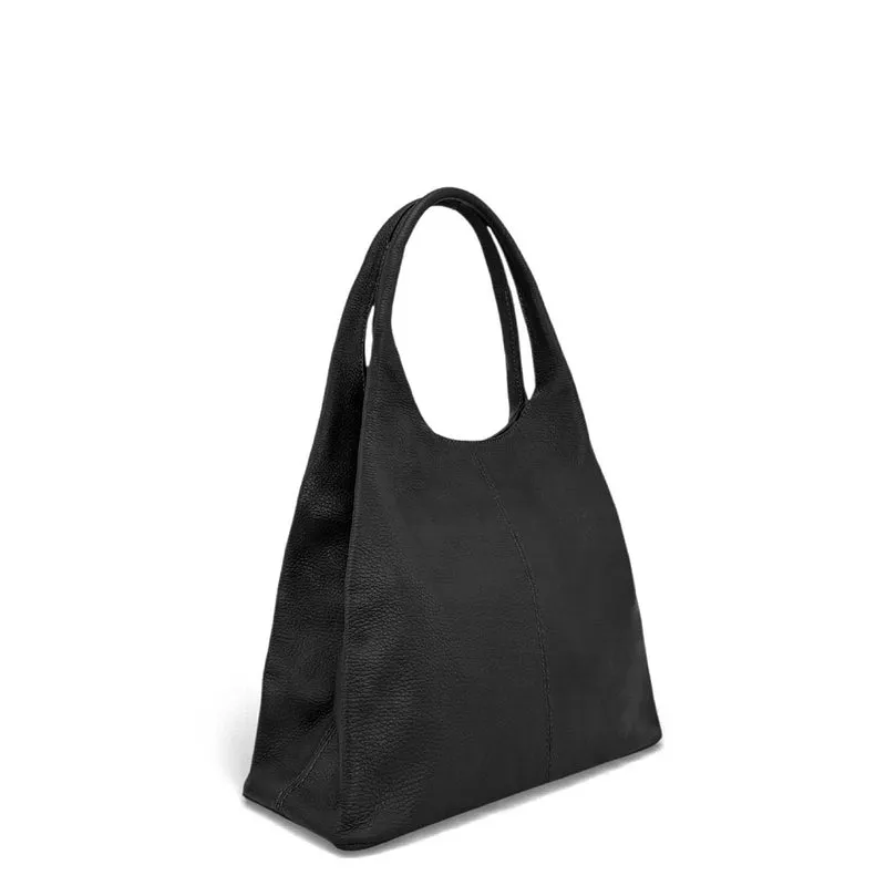 Sac porté épaule en cuir grainé BOSTON Noir