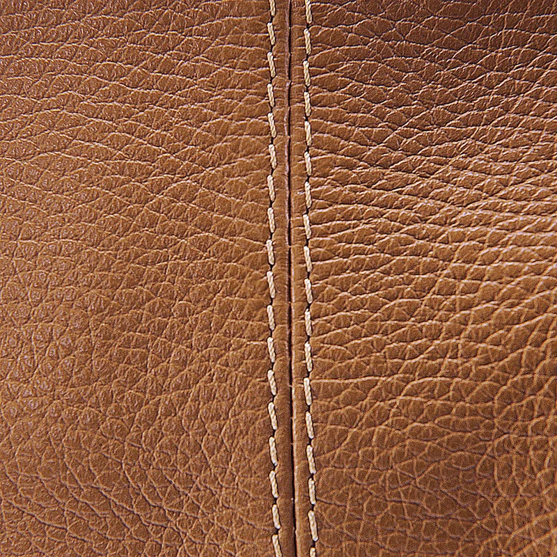 Sac porté épaule en cuir grainé BOSTON Cognac foncé