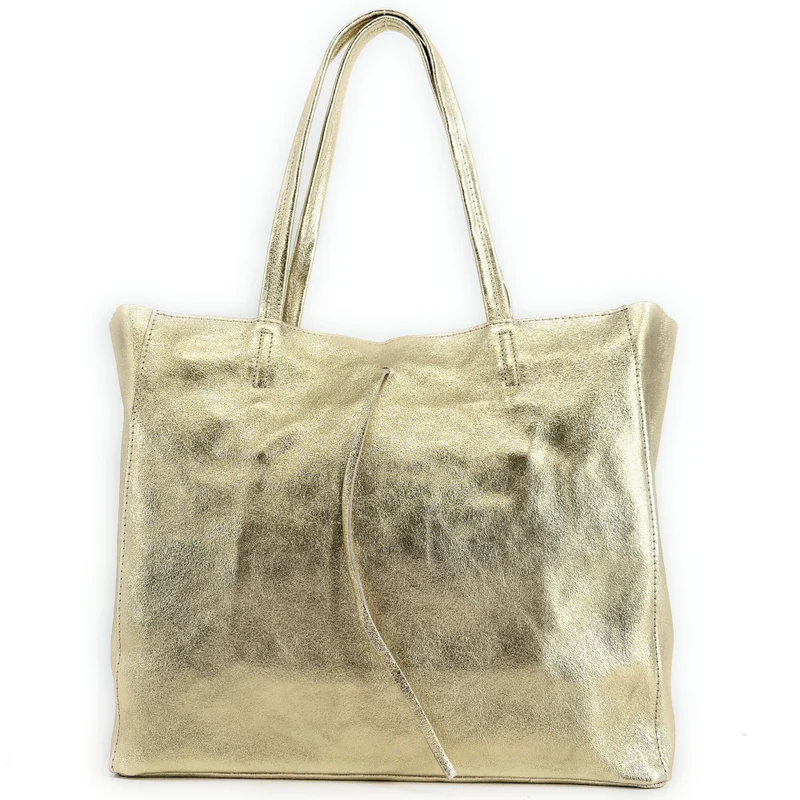 Sac cabas en cuir irisé HOBART Or
