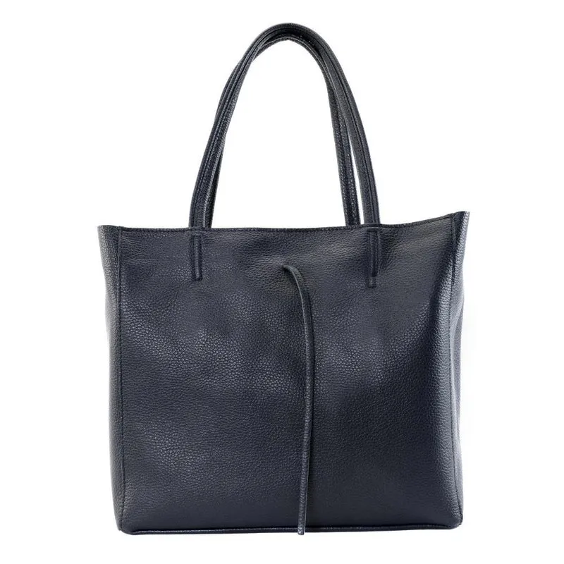 Sac cabas en cuir grainé HOBART Noir