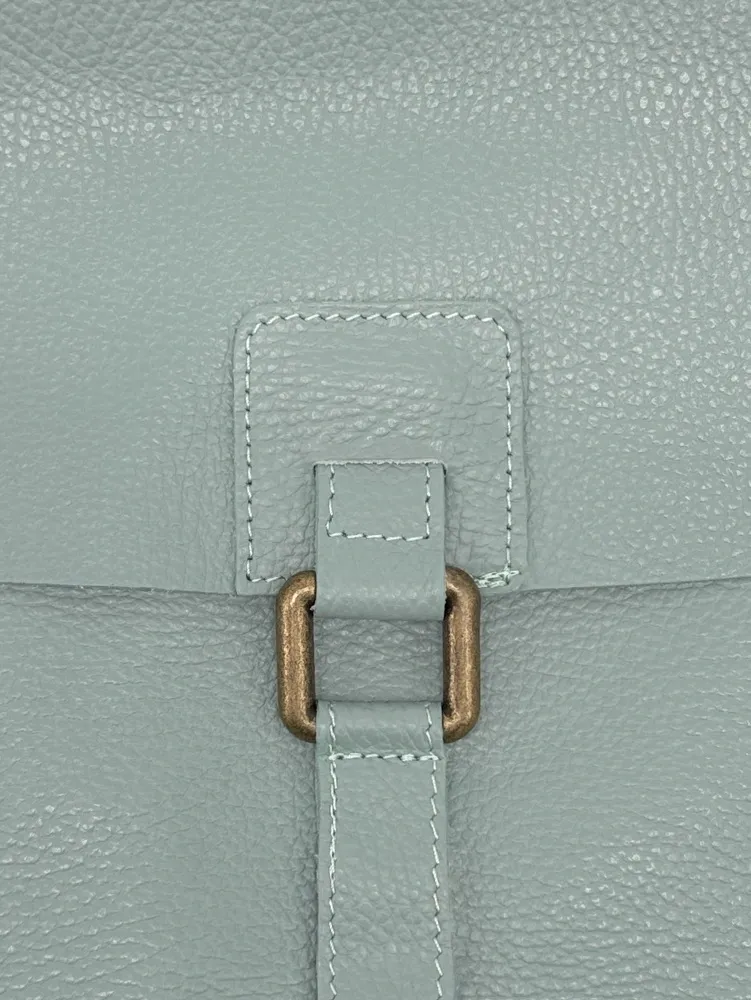 Sac bandoulière en cuir grainé COQUETTE Vert pastel