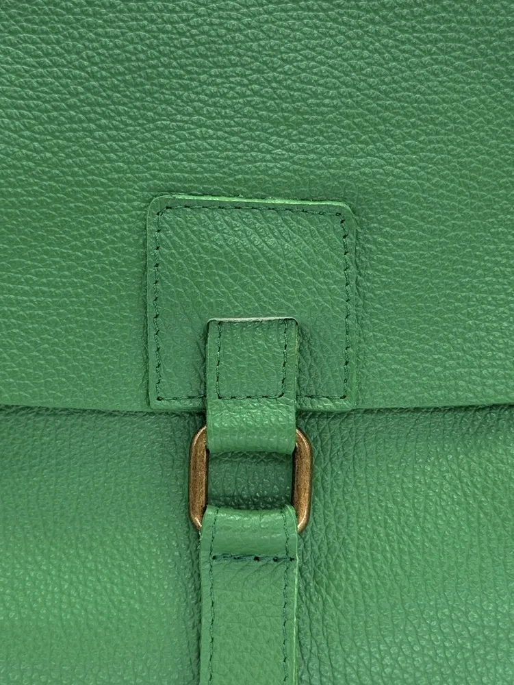 Sac bandoulière en cuir grainé COQUETTE Vert anglais
