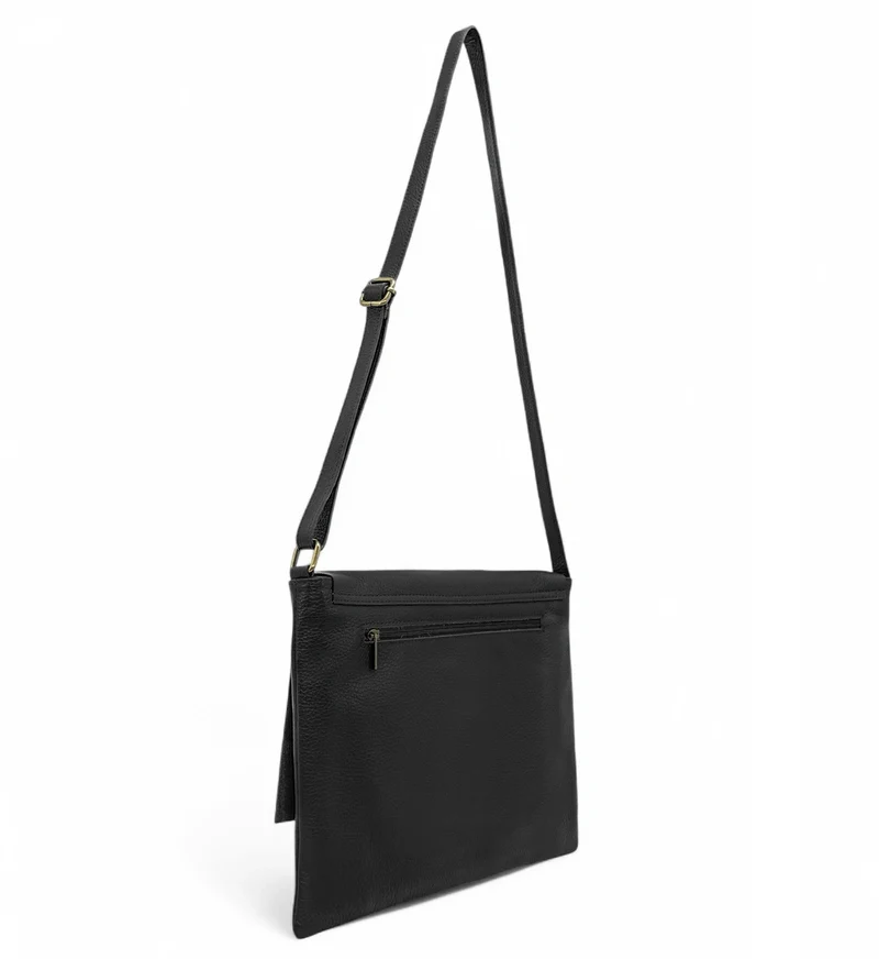 Sac bandoulière en cuir grainé COQUETTE Noir