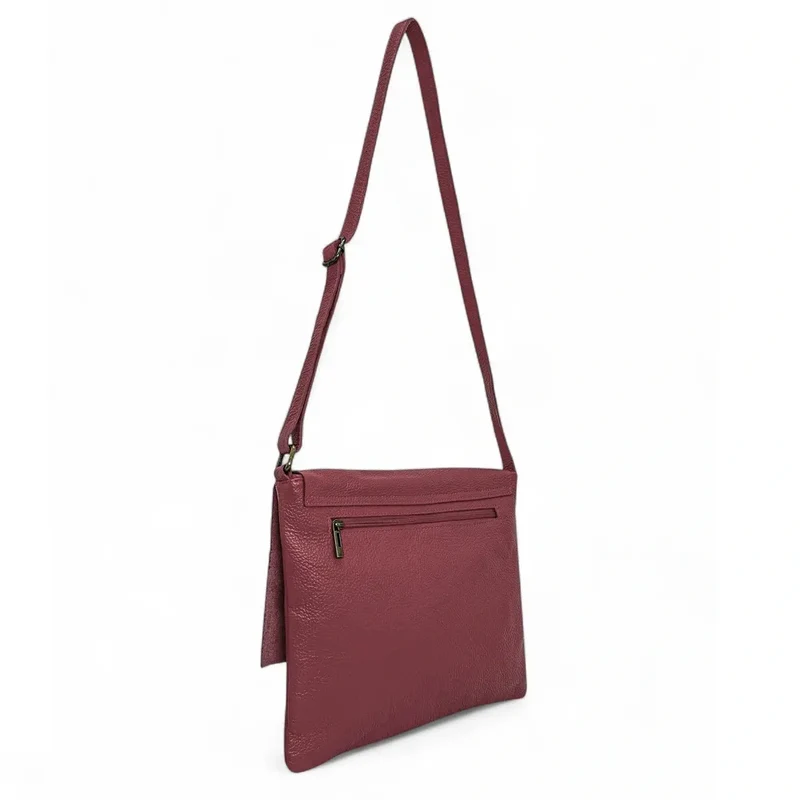 Sac bandoulière en cuir grainé COQUETTE Bordeaux