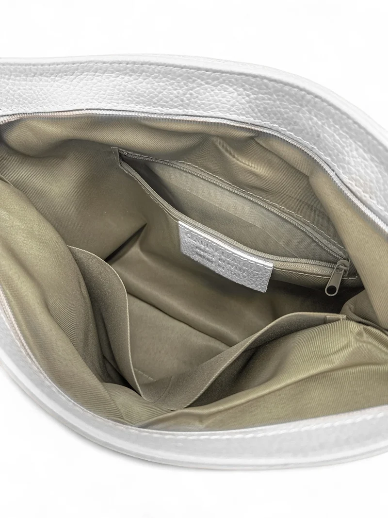 Sac bandoulière en cuir grainé COQUETTE Blanc