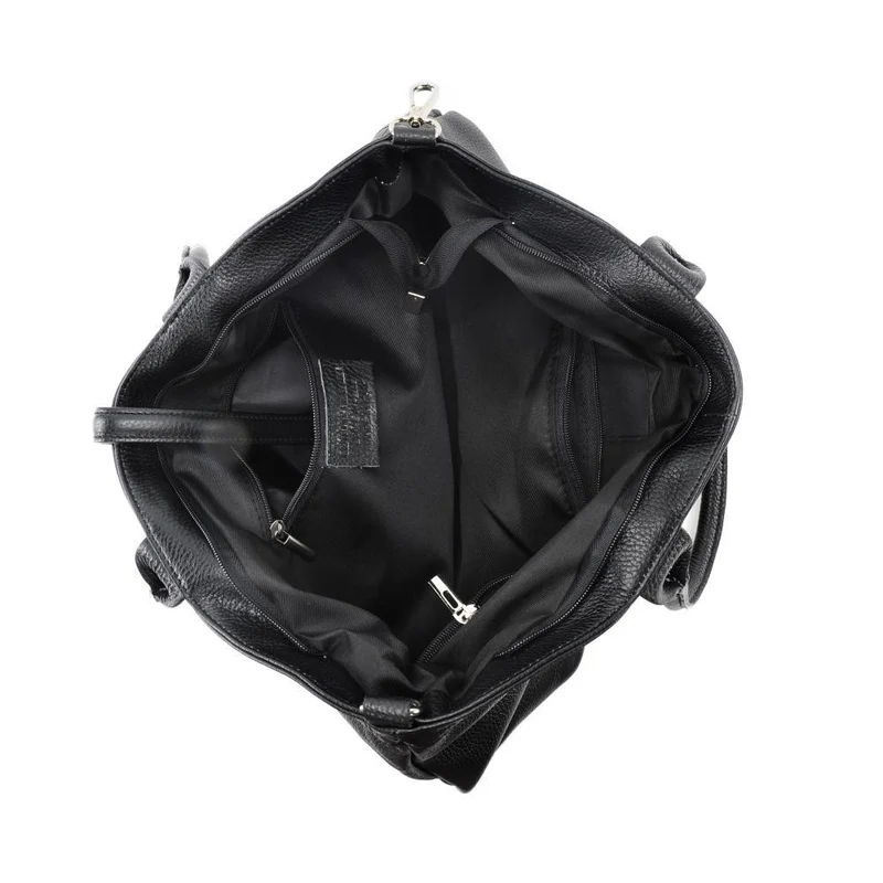 Sac cabas en cuir grainé INNOCENT Noir