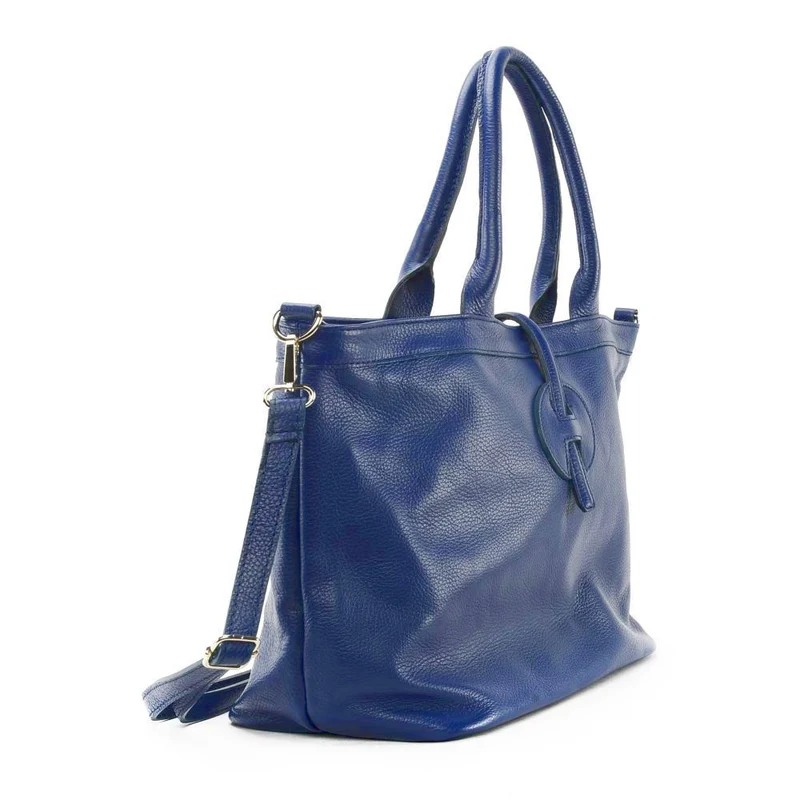Sac cabas en cuir grainé INNOCENT Bleu
