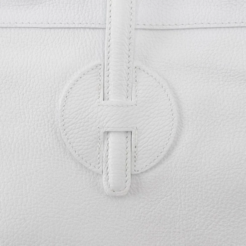 Sac cabas en cuir grainé INNOCENT Blanc