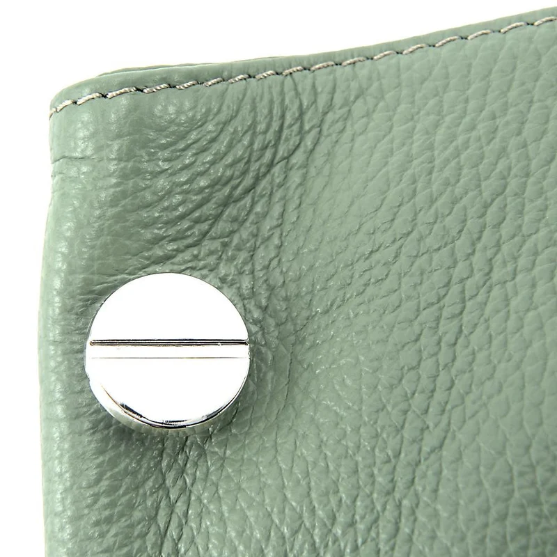 Sac à main en cuir grainé DENZEL Vert pastel