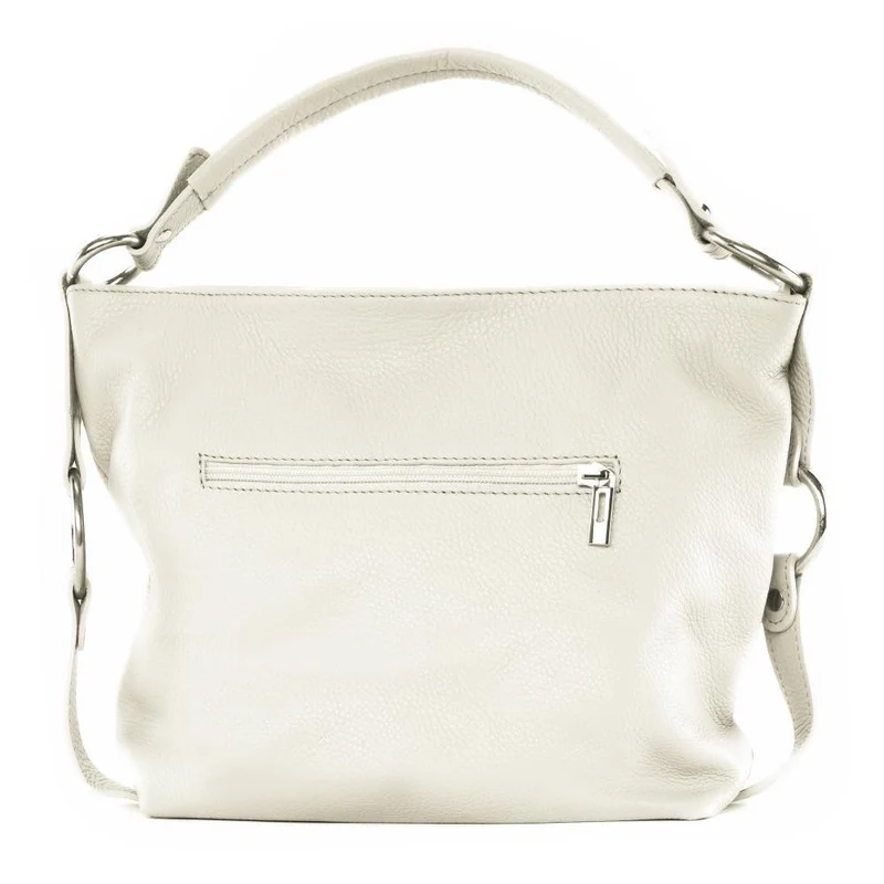 Sac à main en cuir grainé HUIT Beige crème