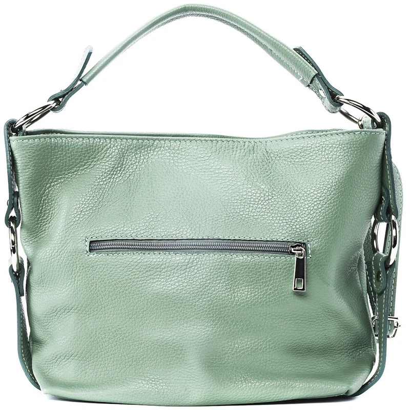 Sac à main en cuir grainé SETE Vert pastel